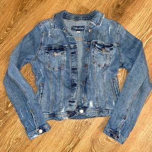Distressed Blue Jean Jacket